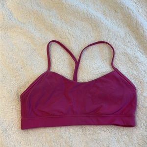 Size 10 Sonic Pink Lululemon Flow Y Bra Nulu